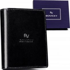 Rovicky Skórzany portfel męski wyposażony w system RFID - Rovicky NoSize. Portfele męskie ROVICKY, bez wzorów. Za 129.01 zł.