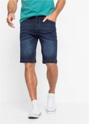 Bermudy dżinsowe w wygodnym fasonie, Regular Fit. Niebieskie jeansy męskie bonprix, z jeansu. Za 132.99 zł.