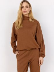 Soyaconcept® Bluza - SC-Banu Kobiety Sztuczne włókno brązowy, XXL. Brązowe bluzy damskie xxl, bez wzorów, z włókna, bez ramiączek, bez kaptura. Za 249.95 zł.
