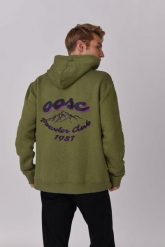 Bluza z kapturem Powder Club. Zielone bluzy damskie OOSC, xl, bez wzorów, z bawełny, klasyczne, bez ramiączek, z kapturem. Za 294.99 zł.
