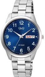 Zegarek męski QQ C32A-005P srebrny. Szare zegarki męskie Q&Q, bez wzorów, srebrne. Za 189.00 zł.