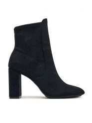 Aldo Botki Laurella 13691147 Czarny. Czarne botki damskie Aldo, bez wzorów, z materiału, bez obcasa, na słupku, bez zapięcia. Za 389.99 zł.