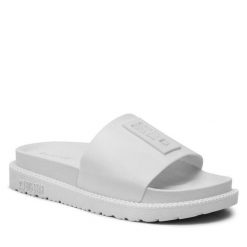 Klapki Big Star Shoes. Białe klapki damskie BIG STAR SHOES, bez wzorów, retro, bez obcasa, bez zapięcia. Za 79.99 zł.