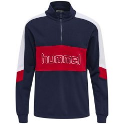 Bluza z zamkiem 1/2 Hummel IC Claude. Niebieskie bluzy sportowe męskie Hummel, xs, bez wzorów, bez kaptura, na fitness i siłownię. W wyprzedaży za 237.00 zł.