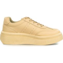 Estetino Tenisówki na platformie jednokolorowe khaki-38. Brązowe trampki i tenisówki damskie Estetino, bez wzorów, bez zapięcia. Za 96.10 zł.