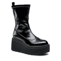 Botki Jenny Fairy. Czarne botki damskie Jenny Fairy, bez wzorów, bez obcasa, na koturnie, bez zapięcia. Za 109.99 zł.