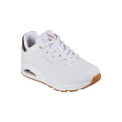Buty sportowe Sneakersy damskie, Skechers Uno-Golden Air. Białe obuwie sportowe damskie Skechers, bez wzorów, z gumy, bez zapięcia, trekkingowe, Skechers Sport. Za 329.99 zł.