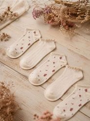 Krótkie skarpetki 5 pack - beżowy. Brązowe skarpetki damskie Sinsay, bez wzorów. Za 12.99 zł.