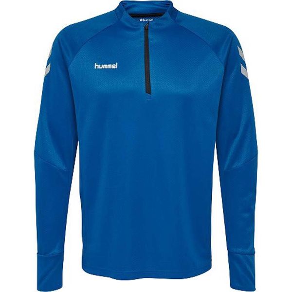 Bluza Hummel Tech Move Half Zip Niebieska XL dla Mężczyzn. Białe bluzy męskie Hummel, m, bez wzorów, z elastanu, sportowe, bez ramiączek, z kapturem. Za 200.99 zł.