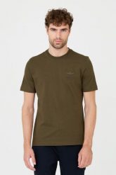 AERONAUTICA MILITARE Zielony t-shirt. Zielone t-shirty męskie Aeronautica Militare, m, bez wzorów, bez kołnierzyka, bez ramiączek. W wyprzedaży za 229.99 zł.