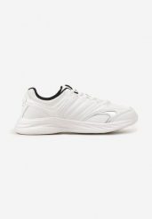 Białe Płaskie Sznurowane Buty Sportowe Wykończone Tłoczeniem Evilnne. Białe buty sportowe męskie Born2be, bez wzorów, z jeansu, bez zapięcia. Za 129.99 zł.