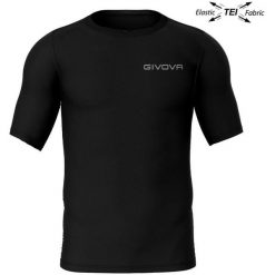 Męska Koszulka Sportowa Givova Corpus 2 - 2XL, Oddychająca i Elastyczna. Czarne koszulki sportowe męskie Givova, m, bez wzorów, z elastanu, bez ramiączek, do piłki nożnej. Za 155.99 zł.