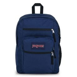 Plecak szkolny Jansport Big Student Navy. Niebieskie plecaki męskie Jansport, bez wzorów, z materiału, eleganckie. Za 219.99 zł.