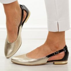 Złote skórzane Polskie baleriny damskie Gregors 699. Żółte balerinki damskie GREGORS, na lato, bez wzorów, z jeansu, eleganckie, bez obcasa, na obcasie, bez zapięcia. Za 399.00 zł.