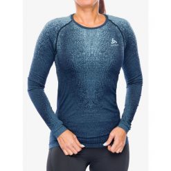 Bluza termoaktywna damska Odlo Performance Warm Blackcomb BL Top Crew Neck LS. Szare bluzy damskie ODLO, m, bez wzorów, sportowe, bez ramiączek, bez kaptura. Za 298.99 zł.