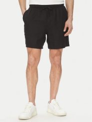 BOSS Szorty materiałowe 50540134 Czarny Regular Fit. Czarne szorty męskie Boss, bez wzorów, z bawełny. Za 189.99 zł.