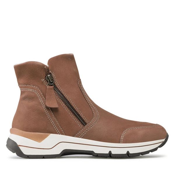 Botki Go Soft. Brązowe botki damskie GO SOFT, bez wzorów, bez obcasa, na płaskiej podeszwie, bez zapięcia. Za 189.99 zł.