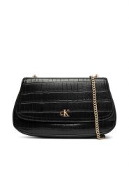 Calvin Klein Torebka Ck Croc Conv Chain Medium Bag LV04F3284G Czarny. Czarne torebki do ręki damskie Calvin Klein, bez wzorów, ze skóry, bez dodatków. Za 559.99 zł.