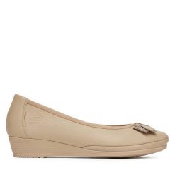 Baleriny Go Soft. Brązowe balerinki damskie GO SOFT, bez wzorów, bez obcasa, bez zapięcia. Za 159.99 zł.