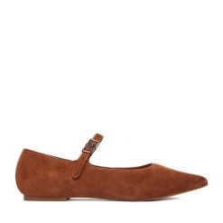 Baleriny MEXX. Brązowe balerinki damskie Mexx, bez wzorów, bez obcasa, bez zapięcia. Za 299.99 zł.