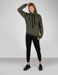 Takeshy Kurosawa Bluza | 83186 | Felpa Hoodie Cappuccio Stampato | Mężczyzna | Wojskowa Zieleń. Zielone bluzy męskie Takeshy Kurosawa, m, bez wzorów, z bawełny, militarne, bez ramiączek. W wyprzedaży za 329.00 zł.