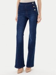 Rinascimento Jeansy CFC0124950003 Niebieski Flare Fit. Niebieskie jeansy damskie Rinascimento, bez wzorów, z bawełny. Za 429.99 zł.