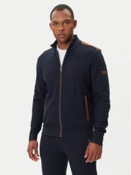 Bugatti Bluza 8700-85050D Granatowy Regular Fit. Niebieskie bluzy męskie Bugatti, m, bez wzorów, z bawełny, bez ramiączek, bez kaptura. Za 599.99 zł.