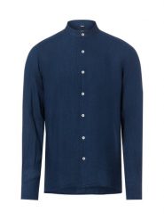 Nils Sundström Lniana koszula w stylu casual Mężczyźni Slim Fit len niebieski, XXL. Niebieskie koszule męskie Nils Sundström, m, bez wzorów, ze lnu, casualowe, bez kołnierzyka, bez ramiączek. Za 229.95 zł.