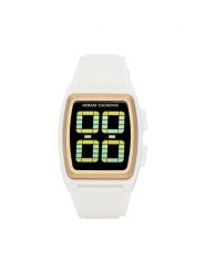 Armani Exchange Zegarek Kelvin AX2968 Biały. Białe, cyfrowe zegarki męskie Armani Exchange, bez wzorów, z syntetyku. Za 589.99 zł.