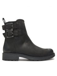 Clarks Botki Orinoco 2 Bay 26178858 Czarny. Czarne botki damskie Clarks, bez wzorów, ze skóry, bez obcasa, na płaskiej podeszwie, bez zapięcia. Za 449.99 zł.