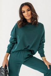 Zielona Kobieca Bluza Oversize bez Kaptóra. Zielone bluzy damskie Ivon, l, bez wzorów, z bawełny, bez ramiączek, bez kaptura. Za 189.90 zł.