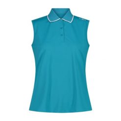 Damski tank top CMP. Niebieskie topy damskie CMP, l, bez wzorów, bez kołnierzyka, bez ramiączek. Za 176.50 zł.