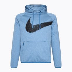 Bluza męska Nike Therma-FIT Fitness. Niebieskie bluzy męskie Nike, m, bez wzorów, sportowe, bez ramiączek, bez kaptura. Za 309.99 zł.