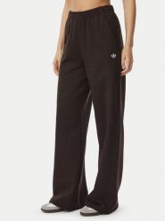 Adidas Spodnie dresowe Essential LL0412 Brązowy Wide Leg. Brązowe spodnie dresowe damskie Adidas, bez wzorów, z bawełny. Za 239.99 zł.