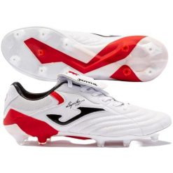 Buty piłkarskie korki Joma Aguila Cup treningowe lanki bez skarpety FG. Białe skarpety męskie Joma, bez wzorów. Za 159.99 zł.