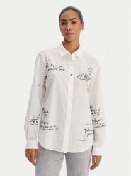 Desigual Koszula 26SWCW09 Biały Regular Fit. Białe koszule damskie Desigual, xs, bez wzorów, z bawełny, bez kołnierzyka, bez ramiączek. Za 379.99 zł.