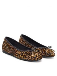 Tommy Hilfiger Baleriny Th Charm Cheetah Ballerina FW0FW09682 Brązowy. Brązowe balerinki damskie Tommy Hilfiger, bez wzorów, ze skóry, bez obcasa, bez zapięcia. Za 449.99 zł.