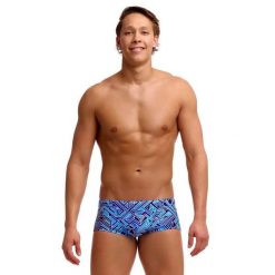 Kąpielówki Funky Trunks Blue Bits - trunki męskie. Niebieskie kąpielówki męskie Funky Trunks, m, bez wzorów. Za 159.00 zł.