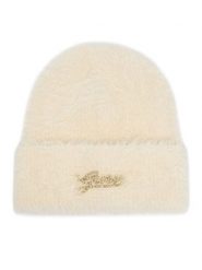 Guess Czapka AW5633 POL01 Kremowy. Białe czapki damskie Guess, na zimę, z aplikacjami, z nylonu. Za 154.99 zł.