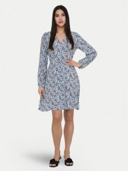 ONLY Sukienka codzienna Evida 15370167 Niebieski Regular Fit. Niebieskie sukienki damskie ONLY, na co dzień, s, bez wzorów, z wiskozy, bez kołnierzyka, bez ramiączek, proste. Za 139.99 zł.