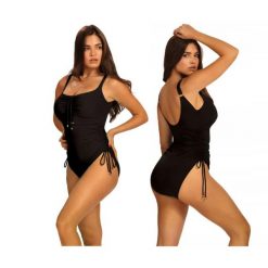 Strój kąpielowy damski jednoczęściowy na basen plażę kobiecy Self. Czarne stroje kąpielowe damskie SELF HEAT, bez wzorów. Za 219.00 zł.