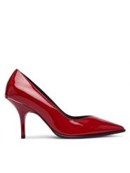 PINKO Szpilki Lady 11 SD0611P050 Czerwony. Czerwone szpilki damskie Pinko, bez wzorów, z lakierowanej skóry, bez obcasa, na szpilce, bez zapięcia. Za 999.99 zł.