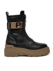 PINKO Botki Mia 13 SD0219P061 Czarny. Czarne botki damskie Pinko, bez wzorów, ze skóry, bez obcasa, na płaskiej podeszwie, bez zapięcia. Za 1,399.00 zł.