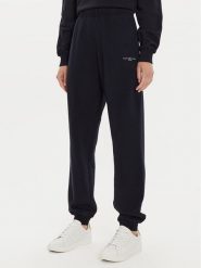 Tommy Hilfiger Spodnie dresowe WW0WW42883 Granatowy Regular Fit. Niebieskie spodnie dresowe damskie Tommy Hilfiger, bez wzorów, z bawełny. Za 419.99 zł.