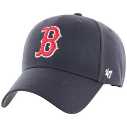 Czapka z daszkiem dla dorosłych MLB Boston Red Sox MVP Cap. Niebieskie czapki damskie 47 Brand, bez wzorów, z wełny. W wyprzedaży za 121.05 zł.