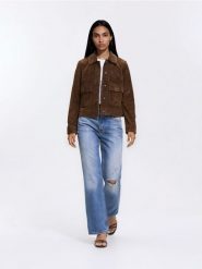 Jeansy straight fit z przetarciami - niebieski. Niebieskie jeansy damskie Reserved, bez wzorów, z bawełny. Za 149.99 zł.