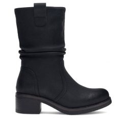 Botki Clara Barson. Czarne botki damskie Clara Barson, bez wzorów, bez obcasa, na słupku, bez zapięcia. Za 169.99 zł.