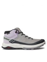 Salomon Trekkingi Outrise Mid GORE-TEX L47160600 Czarny. Szare obuwie trekkingowe damskie Salomon, z gore-texu, bez zapięcia. Za 439.99 zł.