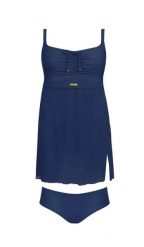 Strój kąpielowy plażowy damski tankini Self Tankini Fashion. Niebieskie stroje kąpielowe damskie SELF HEAT, m, bez wzorów, z materiału. Za 191.98 zł.