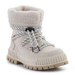 Śniegowce Damskie Palladium Pallashock Hiver 94349-175-M beżowe beżowy. Brązowe śniegowce damskie ze skóry, bez zapięcia. Za 872.66 zł.